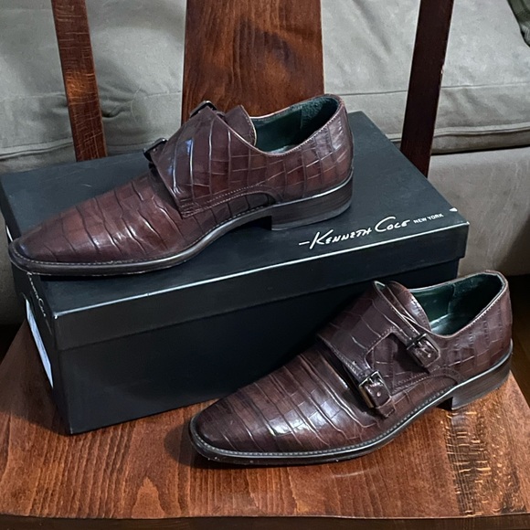Kenneth Cole Dark Brown Leather Shoes - Picture 1 of 4